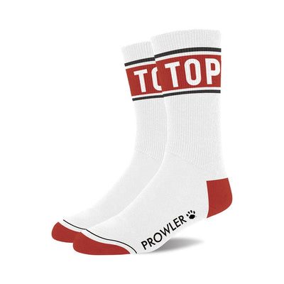 Prowler Top Socks Wht/red - SexToy.com