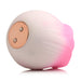 Pulsing Petals Throbbing Rose Stimulator in soft pink and white silicone with rose gold magnetic charging port.