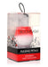 Pulsing Petals Throbbing Rose Stimulator in red and white, packaged in clear box with floral design and black-red label.