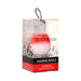 Pulsing Petals Throbbing Rose Stimulator in red and white, packaged in clear box with floral design and black and red accents.