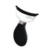 Black and clear automatic rechargeable pump with silicone seal designed for vulva and breast enhancement.