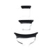 Set of three clear silicone-sealed cups in small, medium, and large sizes for a rechargeable vulva and breast pump.
