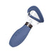 Blue automatic rechargeable pump with silicone cup designed for vulva and breast use, featuring control buttons on the handle.