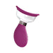 Purple and clear automatic rechargeable pump with silicone seal designed for vulva and breast enhancement.