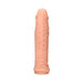 Vanilla-colored realistic 7-inch penis extender with detailed veins and lifelike texture on a white background.