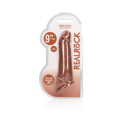 Real Rock Penis Extender With Rings - 9" - 22 Cm