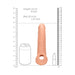 Realistic 9-inch penis extender with rings shown next to rulers, soda can, and lipstick for size comparison.