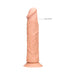 Vanilla-colored realistic dildo with detailed veins and suction cup base made from super soft TPE material.