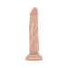 Chocolate-colored realistic dildo with textured veins and suction cup base, standing upright on a white background.