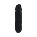 Black 7-inch U-shaped double-ended dildo with realistic texture and smooth finish.