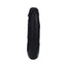 Black 7-inch U-shaped double-ended dildo with realistic texture and veins.