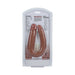 Realrock 7-inch U-shaped double-ended dildo in tan color, packaged in clear plastic blister pack.