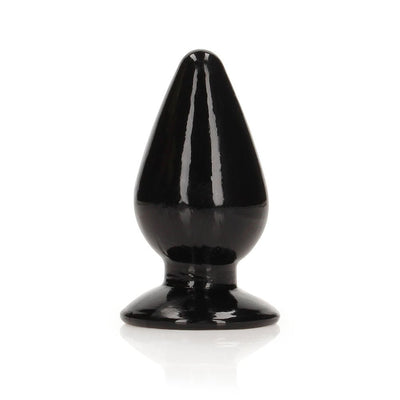 Realrock Crystal Clear 3.5 In. Anal Plug Black - SexToy.com