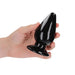 Realrock Crystal Clear 4.5 In. Anal Plug Black - SexToy.com