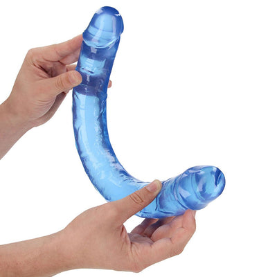 Realrock Crystal Clear Double Dong 18 In. Dual-ended Dildo