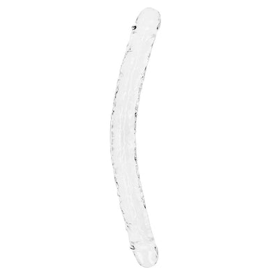 Realrock Crystal Clear Double Dong 18 In. Dual - ended Dildo Clear - SexToy.com