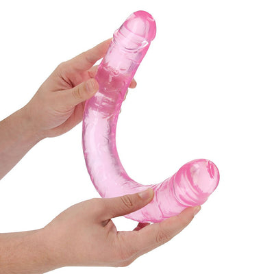 Realrock Crystal Clear Double Dong 18 In. Dual-ended Dildo