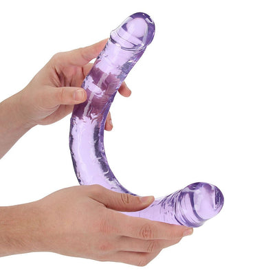 Realrock Crystal Clear Double Dong 18 In. Dual-ended Dildo