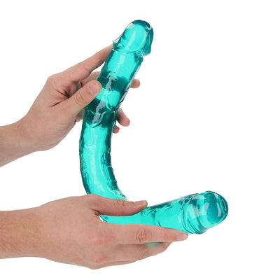 Realrock Crystal Clear Double Dong 18 In. Dual-ended Dildo