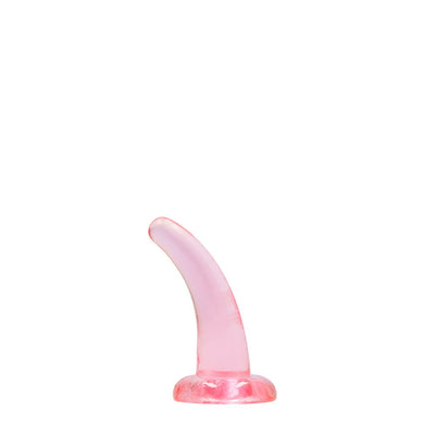 Realrock Crystal Clear Non - realistic Dildo With Suction Cup 4.5 In. Pink - SexToy.com