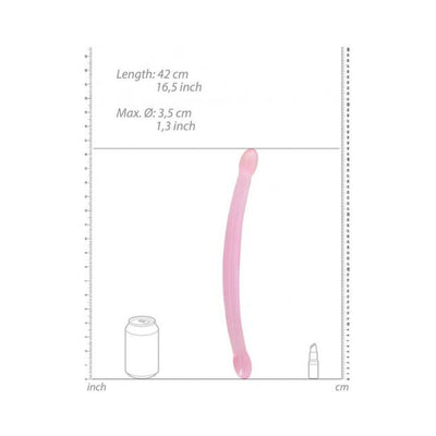 Realrock Crystal Clear Non-realistic Double Dong 17 In.