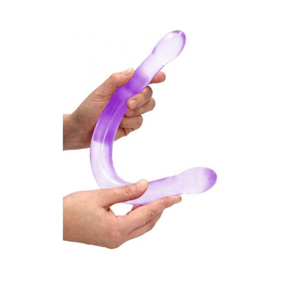 Realrock Crystal Clear Non-realistic Double Dong 17 In.