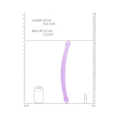 Realrock Crystal Clear Non-realistic Double Dong 17 In.