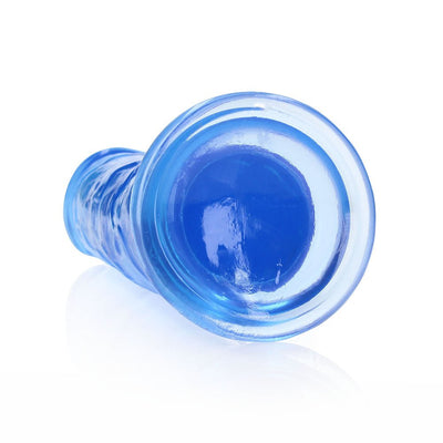 Realrock Crystal Clear Straight 10 In. Dildo Without Balls Blue - SexToy.com