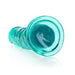 Realrock Crystal Clear Straight 11 In. Dildo Without Balls Turquoise - SexToy.com