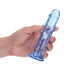 Realrock Crystal Clear Straight 6 In. Dildo Without Balls Blue - SexToy.com