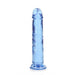 Realrock Crystal Clear Straight 7 In. Dildo Without Balls Blue - SexToy.com