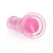 Realrock Crystal Clear Straight 7 In. Dildo Without Balls Pink - SexToy.com