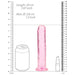 Realrock Crystal Clear Straight 7 In. Dildo Without Balls Pink - SexToy.com