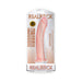 Vanilla-colored 7-inch curved realistic dildo with suction cup in clear Realrock packaging.