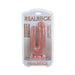Realrock Double Trouble dual-ended dildo with suction cup base in realistic skin tone packaging.