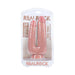 Realrock Double Trouble dual-ended dildo in natural tone with suction cup base, packaged in clear blister pack.