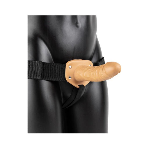 Realrock Hollow Strap - on Without Balls 6 In. Caramel - SexToy.com
