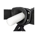 Close-up of the Realrock Hollow Strap-on without balls featuring a black adjustable waistband and hollow white insert.