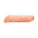 Realrock 8-inch flesh-colored penis sleeve with realistic texture and soft, body-safe material.