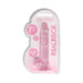 Pink 7-inch realistic dildo with balls and suction cup in clear packaging, latex and phthalate free.