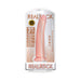 Realrock slim 7-inch realistic vanilla-colored dildo with suction cup in clear retail packaging.