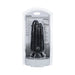 Realrock Two In One black dual-ended dildo in clear retail packaging with product details visible.