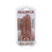 Realrock Two In One 5 and 6 inch realistic dual dildo with suction cup in clear retail packaging
