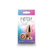 Rose gold petite metal anal plug with rainbow jewel base in colorful Rear Assets packaging