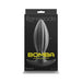 Black Renegade Bomba premium silicone anal plug displayed on its packaging box.