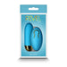 Blue Revel Winx insertable remote bullet with gold accents in retail packaging by NS Novelties