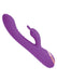 Purple silicone G-spot vibrator with textured shaft and clitoral stimulator, featuring ergonomic design and rose gold accent.
