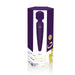 Purple mini body wand vibrator in elegant packaging with gold accents from Rianne S Bella collection