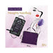 Purple stylish handbag with integrated soft bondage straps and accessories, measuring 40cm by 31cm, for sensual couple play.