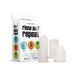 Rinse and Repeat Whack Pack Triple Play with three soft, semi-translucent strokers and packaging box on white background.